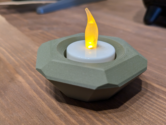 yönlü tea light kulp destek by elotan ev halkı dekor çay tealight mum meşale ışık durum kılıf çay mumu dekorasyon aksesuar dekoratif 3d print model - Mito3D