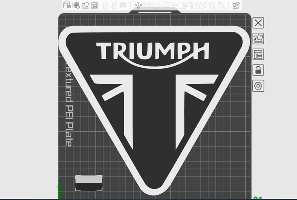 triomphe logo mur noir by prokino loisir diy véhicules moto décorations 3d print model - Mito3D