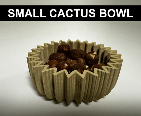 small cactus shaped bowl by digital sculpting household decor nuts modern vase 3d print model - Mito3D