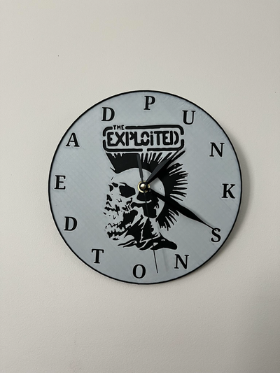 explotado reloj by lamero casa decoración cara punk punks muerto rock música logo 3d print model - Mito3D