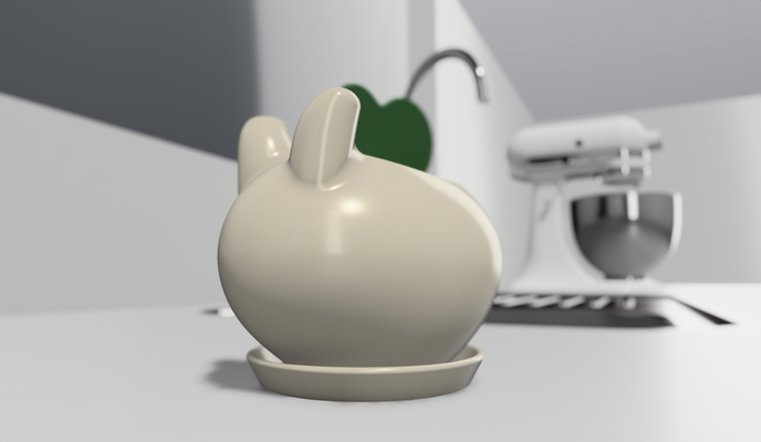 planteur 23 mignonne lapin succulent pot drainage trou soucoupe by maxtee ménage décor crayons fleur plantes bureau jardinières fleurs jardinière cactus succulentes 39 intérieur succulentholder indoorplanter plante succulente mignon lapins succulentsplanter 3d print model - Mito3D