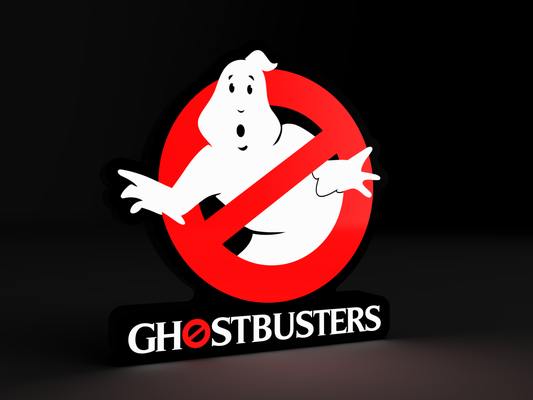 ghostbusters ligthbox led lamp by 3dacores art signs & logos ghost light box lightbox 3d print model - Mito3D