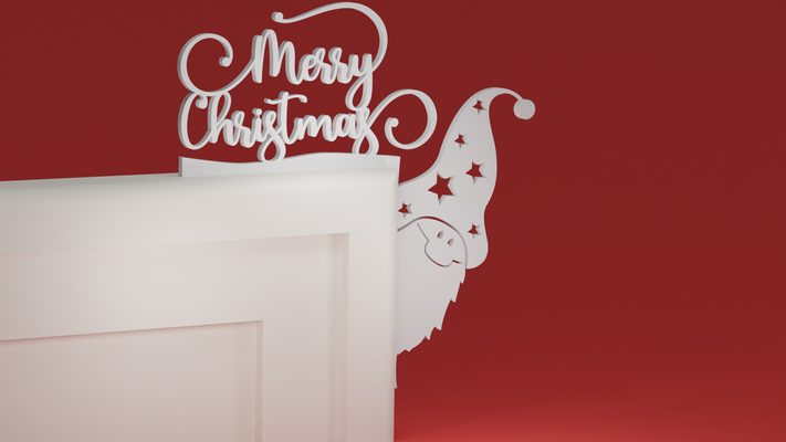 natale porta trim angolo 10 gnomo ornamento by maxtee domestico festività 3d print model - Mito3D