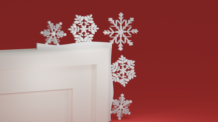 natale porta trim angolo 09 fiocchi neve ornamento by maxtee domestico festività 3d print model - Mito3D