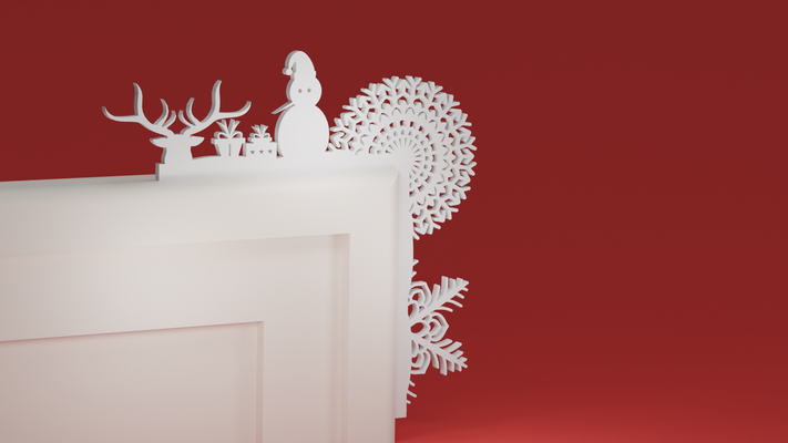 natale porta trim angolo 08 pupazzo neve ornamento by maxtee domestico festività 3d print model - Mito3D