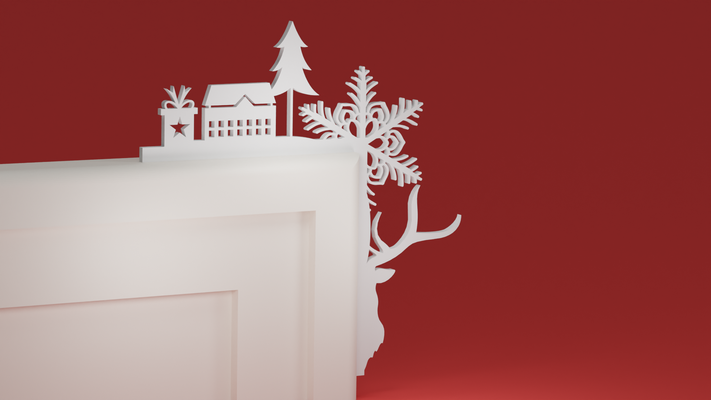 natale porta trim angolo 07 ornamento by maxtee domestico festività 3d print model - Mito3D