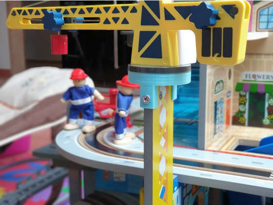 playtive xxl bahnhof - kran halterung train-station crane mount by kadrim toys & games repair trainstation 3d print model - Mito3D