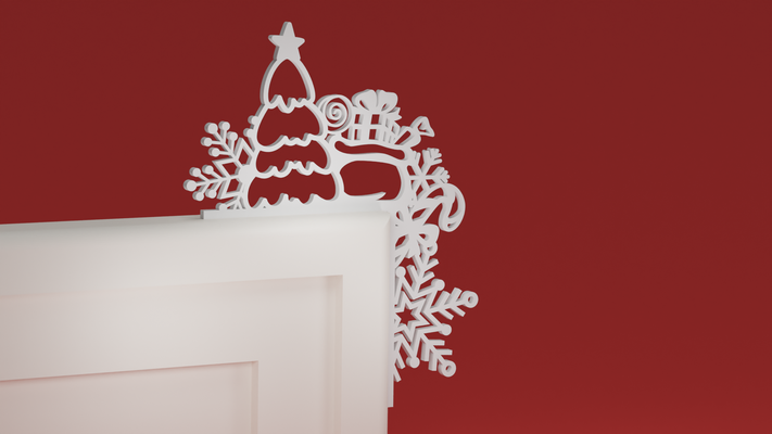 natale porta trim angolo 20 albero i regali ornamento by maxtee domestico festività 3d print model - Mito3D