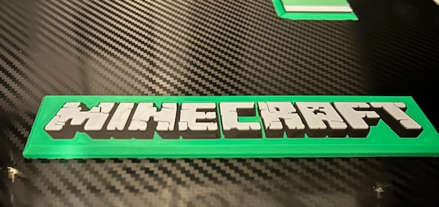 minecraft logo by whicks10 art 2d frigo aimant 3D print model - Mito3D