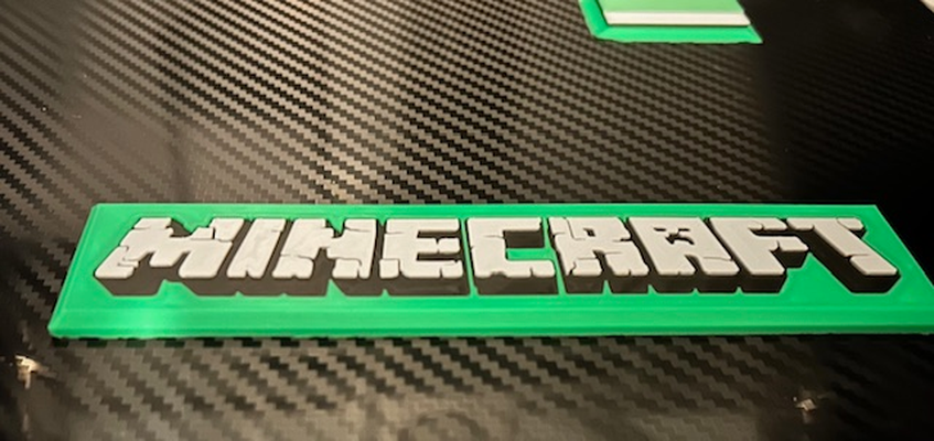 minecraft logo by whicks10 art 2d frigo aimant 3d print model - Mito3D