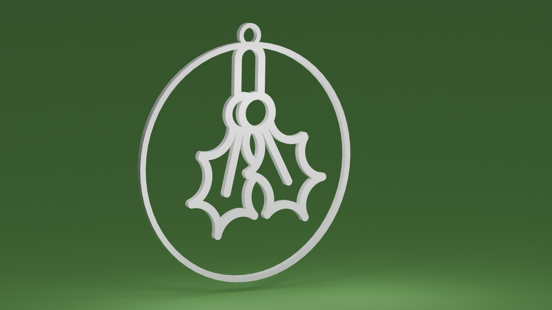 vischio pallina natale albero ornamento by maxtee domestico festività 3D print model - Mito3D