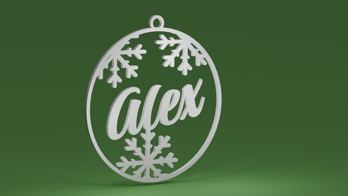 fiocchi neve pallina alex natale albero ornamento by maxtee domestico festività fiocco natale decorazioni natalizie addobbi natalizi xmastrees xmasdecoration ornamenti christmastreeornament xmasornament xmastreedecoration xmasbauble 3d print model - Mito3D