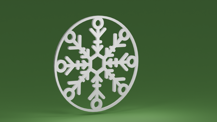 fiocco neve 09 pallina natale albero ornamento by maxtee domestico festività 3d print model - Mito3D