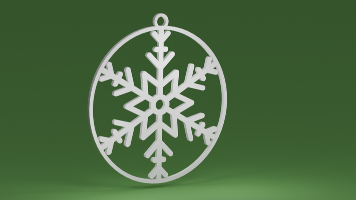 fiocco neve 08 pallina natale albero ornamento by maxtee domestico festività 3d print model - Mito3D