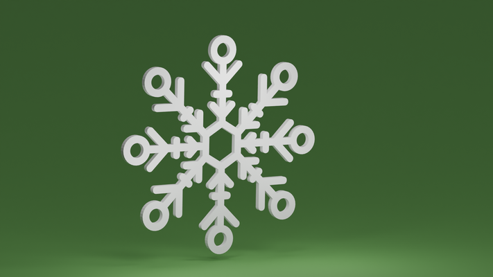 fiocco neve 09 natale albero ornamento by maxtee domestico festività 3d print model - Mito3D