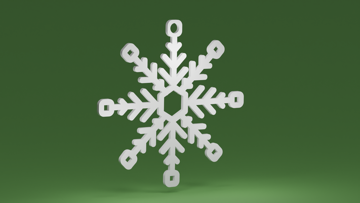 fiocco neve 06 natale albero ornamento by maxtee domestico festività 3d print model - Mito3D