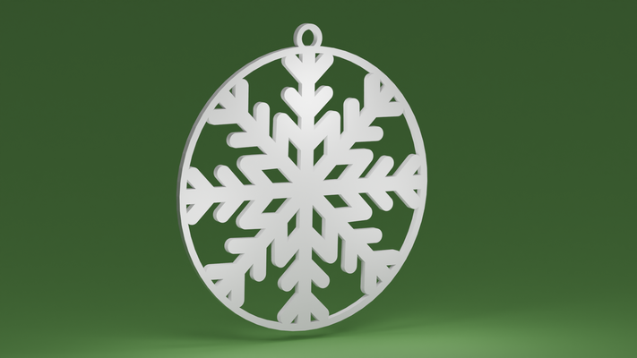 fiocco neve 05 pallina natale albero ornamento by maxtee domestico festività 3d print model - Mito3D