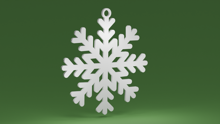 fiocco neve 05 natale albero ornamento by maxtee domestico festività 3d print model - Mito3D