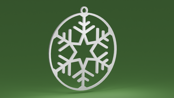 fiocco neve 04 pallina natale albero ornamento by maxtee domestico festività 3d print model - Mito3D