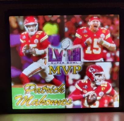 patrick mahomes super bol mvp lithophane by brianstan art panneaux logos nfl chefs kc lviii 3d print model - Mito3D