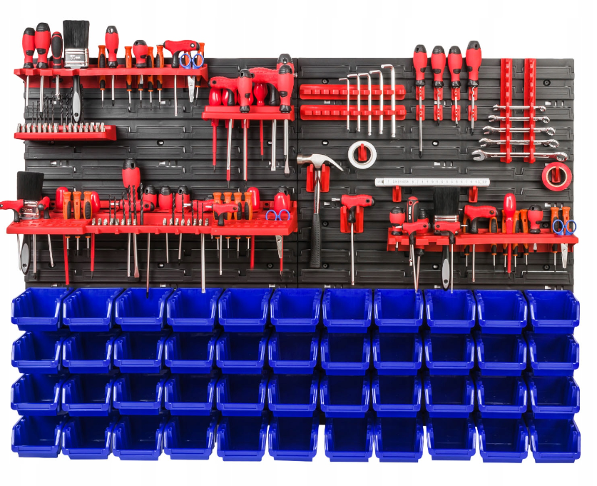 peg tafel veranstalter haken name by chiron 21 werkzeuge steckbrett hobby halter unterstützung diy 3D print model - Mito3D