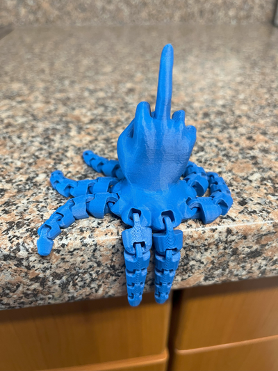 flexi octo dedo remixado by sonzai brinquedos jogos polvo flex animal porra 3d print model - Mito3D