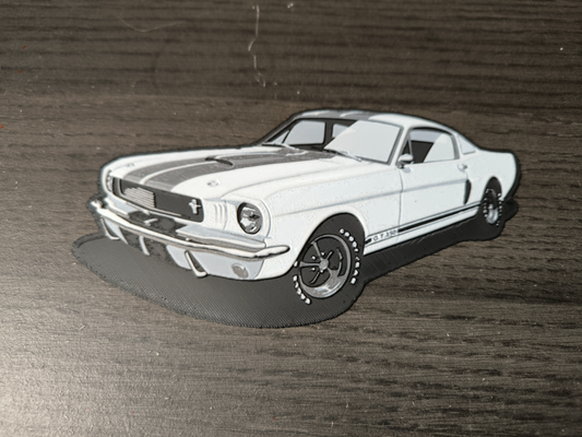 ford mustang classic hueforge by hunterabcz art 2d vehicle car gt fastback 3d print model - Mito3D