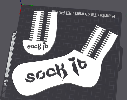 calcetín bloqueador it socken fabricante by 3dmetalcave generativo 3d modelo forja sombreros litofano chupar divertido gracioso alegre hogar casa 3d print model - Mito3D