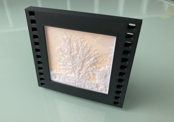 cadre lithophane oled panneau by stibia ménage décor led lampe 3d print model - Mito3D