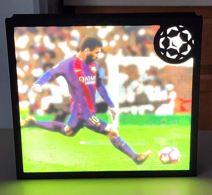 lionel messi litofano 2 by brianstan arte sinais logotipos mls liga campeões bode futebol 3d print model - Mito3D