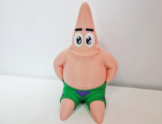 patrick sponge bob ams ready multicolor 3d ultra quality by 3dgioiaprinter art sculptures spongebob sculture cartoon comic fan adair squarepants model animation diy sculpting crafts fantasy tv comedy hobby fandom starfish 3d print model - Mito3D