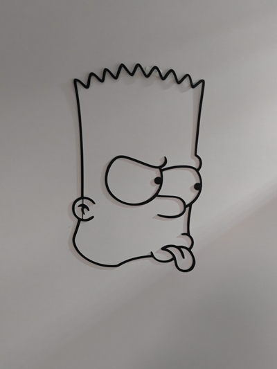 bart cheeky by onkelsam art 2d ar t 2024 wall 3d simpsons simpson thesimpsons 3d print model - Mito3D