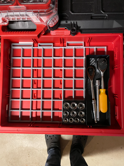 packout 4 drawer gridfinity system milwaukee by rob tools organizers organizer 3d print model - Mito3D