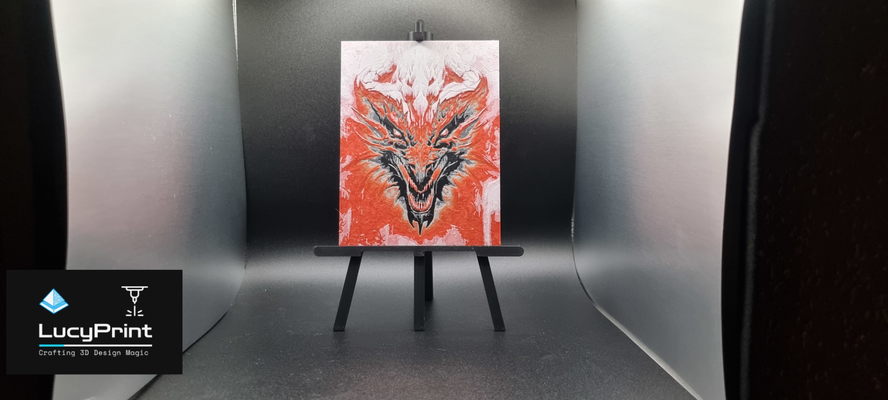 blood dragon - hueforge remixed by lucyprint generative 3d model & lithophane 3d print model - Mito3D