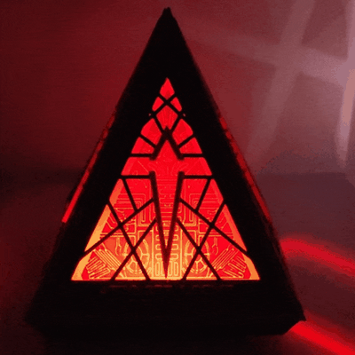 star wars led light up sith holocron v2 by pumpkin20303 household decor starwars lord sithholocron darthvader darth vader ledlamp night lamp jedi skywalker luke yoda 3d print model - Mito3D