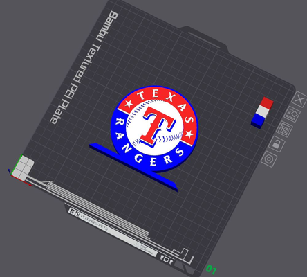 texas ranger logo tavolo in piedi by 5kyrunn3r arte segni loghi mlb maggiore lega baseball cartello ams pronto 3d print model - Mito3D