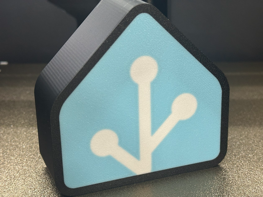 home assistant logo lightbox by a1 graphix art signs & logos decor 3d print model - Mito3D