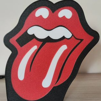 rolling stones lampada by 3d da-co art 2d 3d print model - Mito3D