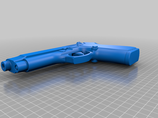 m9 blau ausbildung pistole by dr mussy requisiten cosplays blaue cosplaywaffe holster stütze 3d print model - Mito3D