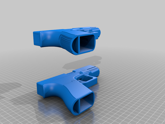 blu formazione pistola g19 by dottor mussy oggetti scena cosplay fai fondine puntello 3d print model - Mito3D