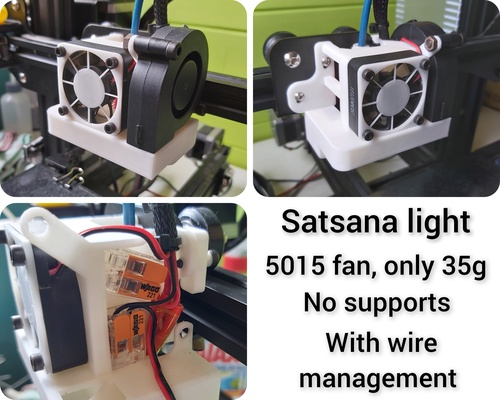 satsana ligero 5015 35g ender 3 cable administración compartimiento + cr toque montar remezclado by oclastax 3d impresora partes crealidad enfriamiento fanducto conducto ender3 gestión cables 5015fanduct ventilador crealityender3 wago enfriar 5015blower satsanaremix wago221 crtouch crtouchholder crtouchmount 4010to5015 hotendcover satsana5015 sonda táctil 3d print model - Mito3D