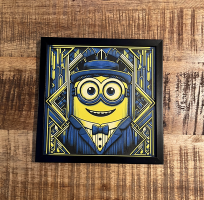 art deco - minion hueforge by 3deekes generative 3d model & lithophane minions universal despicableme despicable movie 3d print model - Mito3D