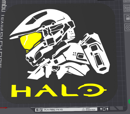 halo lightbox by kub no art 2d 3d print model - Mito3D