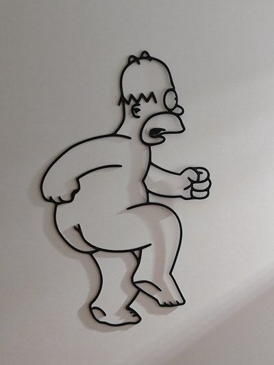 homer by onkelsam kunst 2d mauer 3d 2024 ar simpson abonnieren simpsons sterben 3d print model - Mito3D