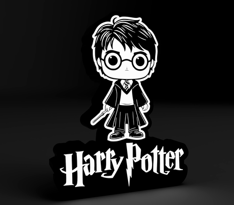 harry potier boîte lumière led lampe by 3dacores jouets jeux personnages poudlard funko boite 3d print model - Mito3D