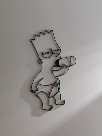 bebek bart by sam amca sanat 2d duvar 2024 3d ar t simpsons simpson thesimpsons 3d print model - Mito3D