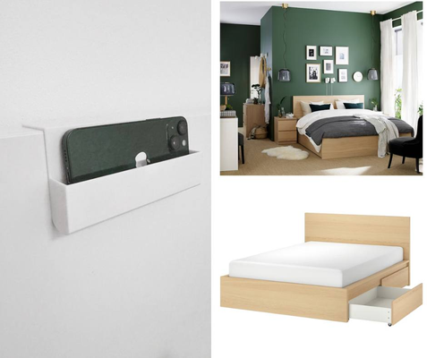 telefono titolare supporto ikea malm letto by cy bea utensili organizzatori i phone 3d print model - Mito3D