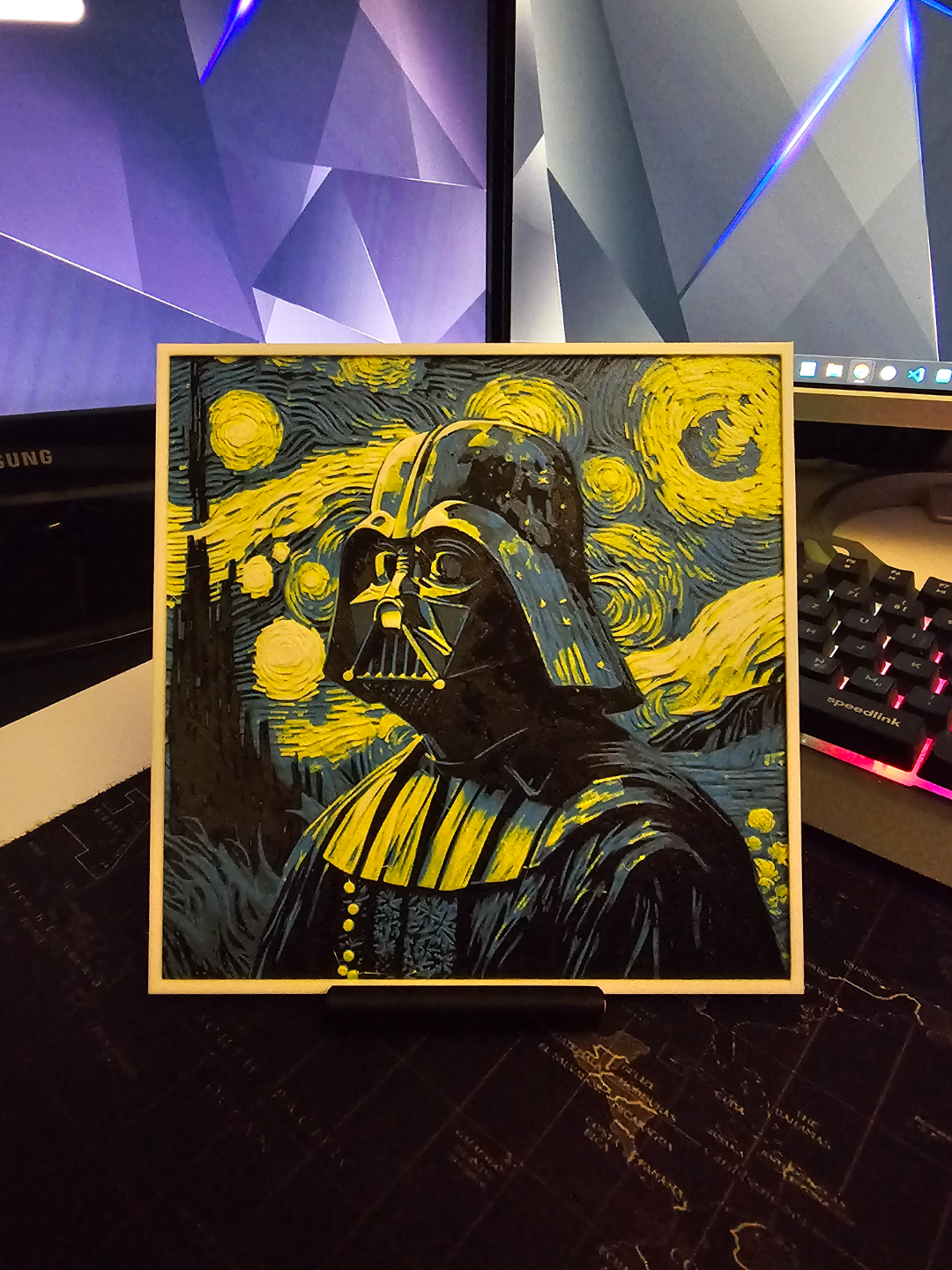 furgão vader forja chapéus by think3d generativo 3d modelo litofano tv filme series estrela guerras guerra estrelas matiz 2d arte 2dart darth jedi sabre luz gogh vangogh 3D print model - Mito3D