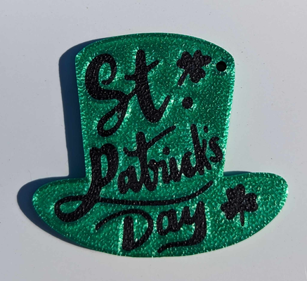 st patrick journée porte clés by bonne vie 3d impressions gravures art panneaux logos saint patricks chanceux vert chapeau 3d print model - Mito3D