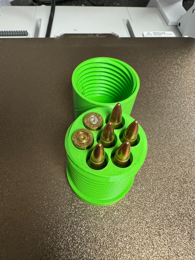 7 cartucho recipiente pequeno 223 by walkonwater3d passatempo faça esporte ar livre 223rem 223remington remington munição caixa bin caso bainha 3d print model - Mito3D